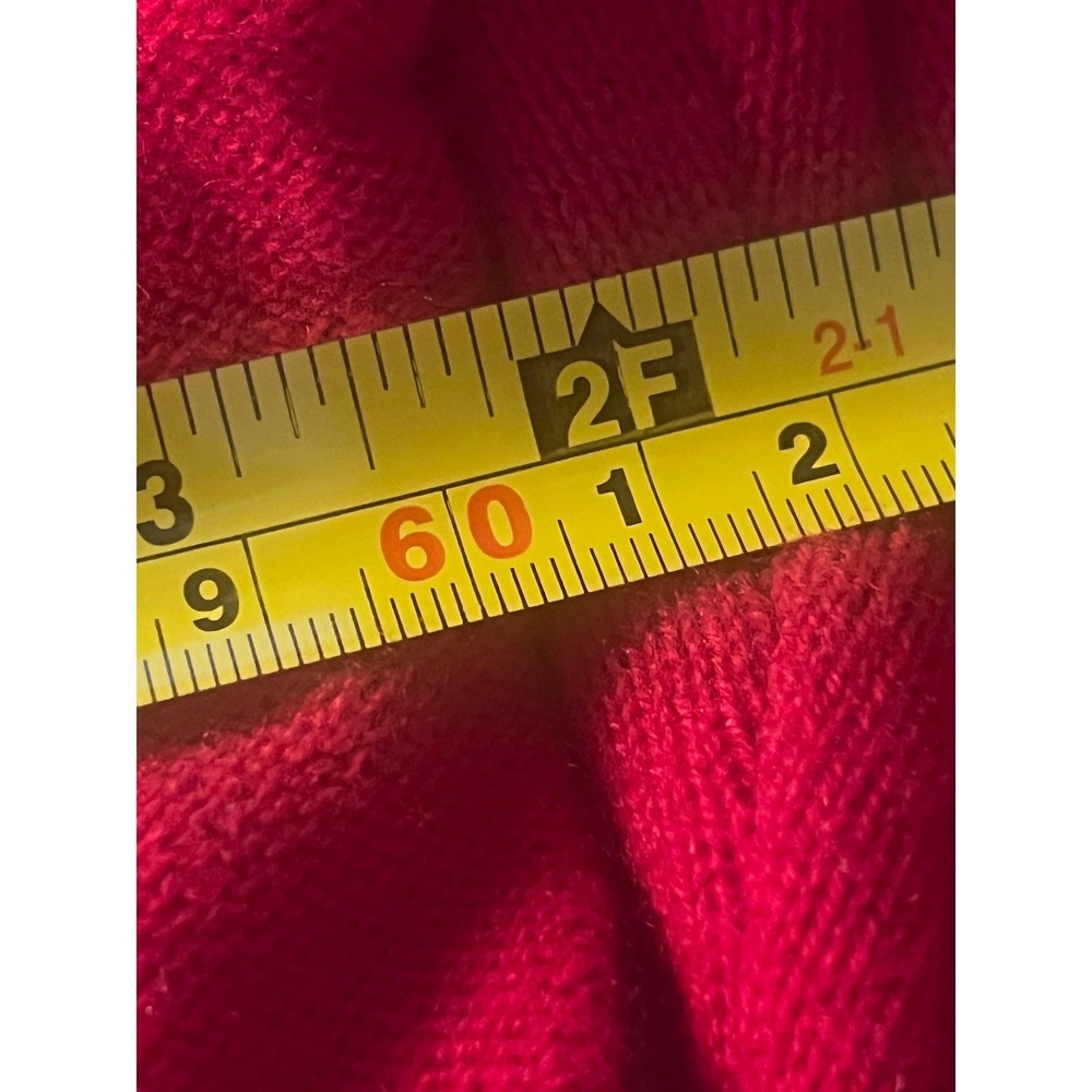 Talbots Woman Red Cable Knit Sweater Lambswool Blend Shoulder‎ Button Detail 2X - Picture 8 of 9